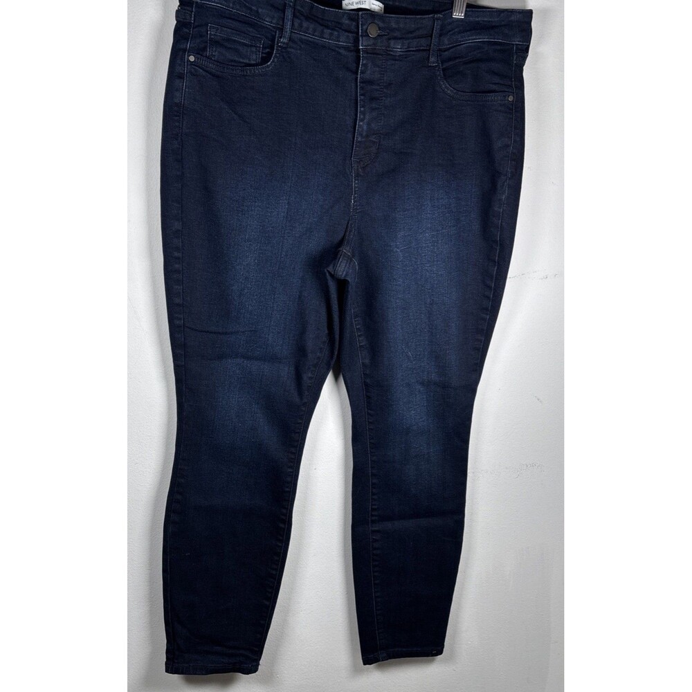 Nine West Curvy Skinny Jeans Womens Size 18 Dark Wash Stretch Plus Size Denim